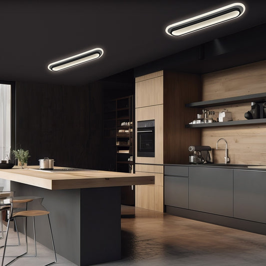 Plafón Moderno LED Solomon NEGRO – vista 2 · Ref. 11293
