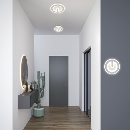 Plafón Moderno LED Sorrento BLANCO – vista 2 · Ref. 11167