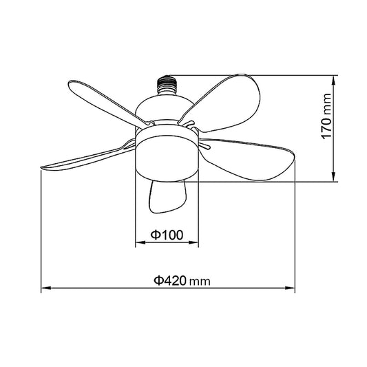 Ventilador de Techo Nano BLANCO – vista 2 · Ref. 11819