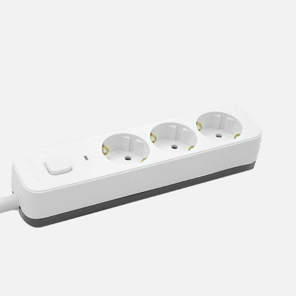 Alargadera Dalton 3 Enchufes con Cable 3 m Blanco y Gris Fabrilamp - imagen 2 | Fabrilamp / Abrila