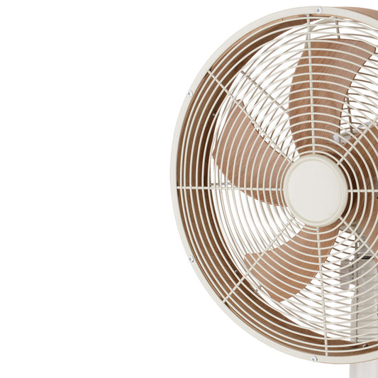 Ventilador de Sobremesa Alcañiz 45 W Blanco y Haya Fabrilamp - imagen 2 | Fabrilamp / Abrila · Ref. 210571068