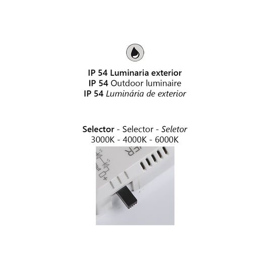 Plafón de Techo Oristan 18 cm / Blanco – vista 2 · Ref. 11885