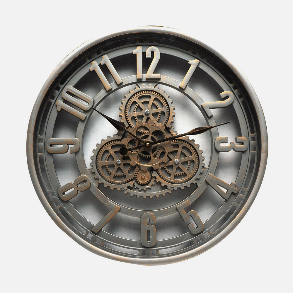 Reloj de Pared Alfacar 50 cm Engranajes en Movimiento Champagne Fabrilamp - imagen 3 | Fabrilamp / Abrila · Ref. 217415076