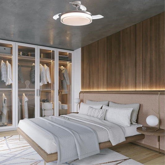 Ventilador Aneto fabricado en Acero color Níquel