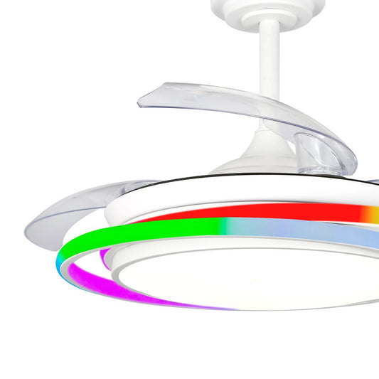 Ventilador de Techo LED Antila Mini RGB Blanco 45W CristalRecord - imagen 2 | CristalRecord