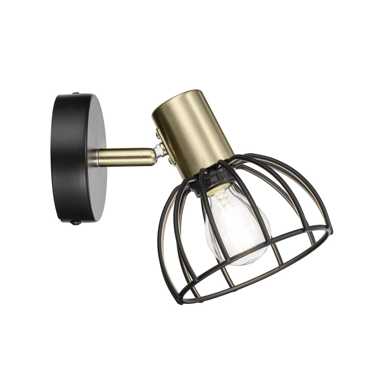 Aplique de Pared Bermeo Negro Mate Jaula Metal AJP - vista principal | AJP / Alemar