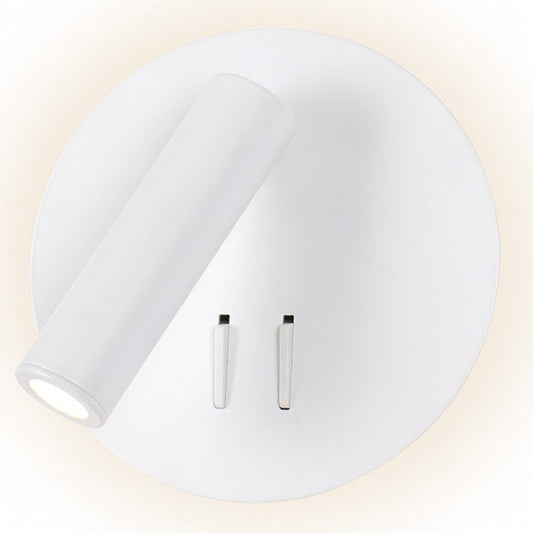 Aplique Manet Redondo Blanco LED, detalle del foco orientable, Fabrilamp