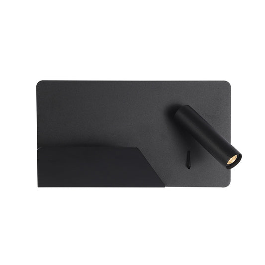 Aplique Miguel Angel fabricado en metal color negro con puerto USB
