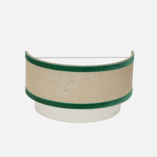 Aplique Cornalina fabricado en Metal y Textil color Beis/Verde
