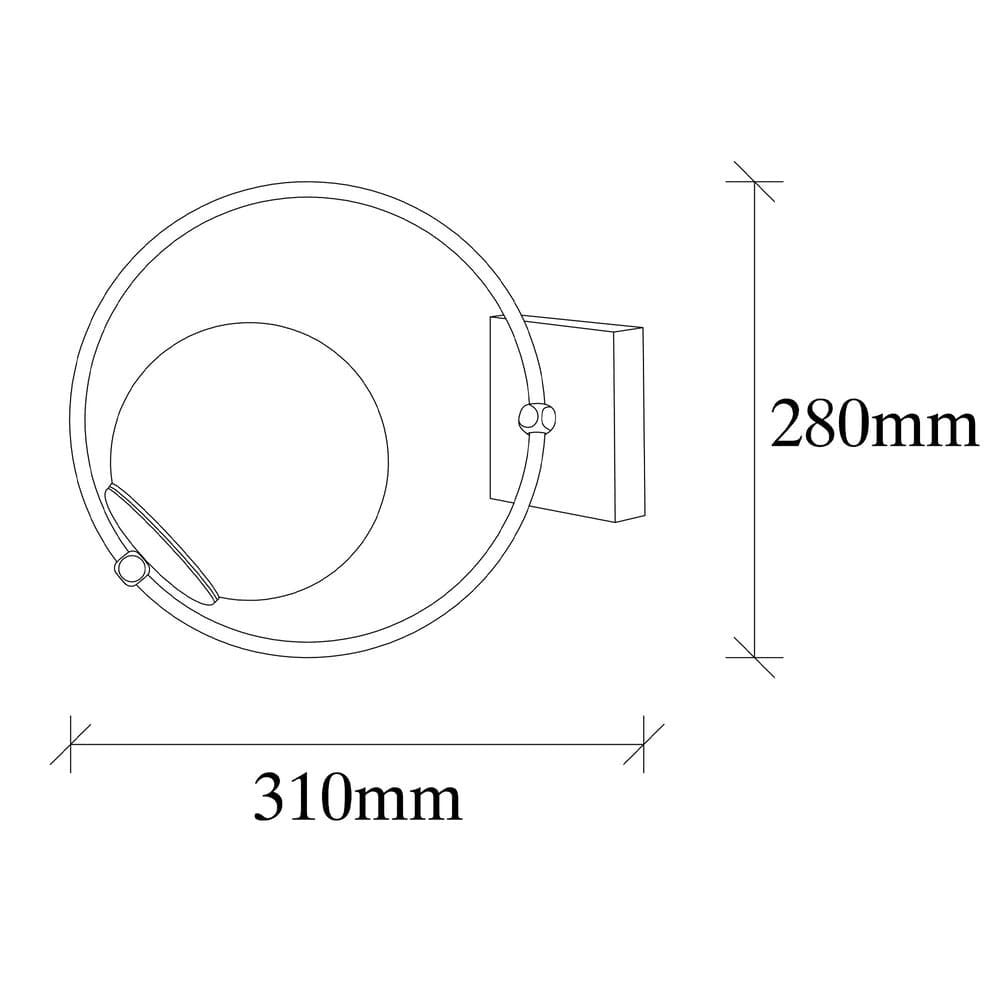 Aplique de pared con protección IP20, ideal para interiores