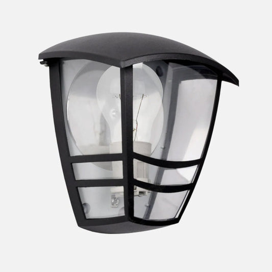Aplique Exterior Alnilan 20 cm E27 Negro con Reflector IP44 Abrila - vista principal | Fabrilamp / Abrila · Ref. 150261109