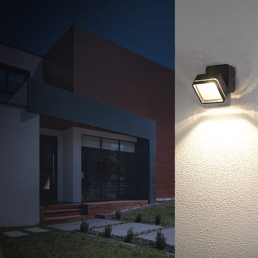 Aplique Tivo fabricado en aluminio y plástico color gris antracita