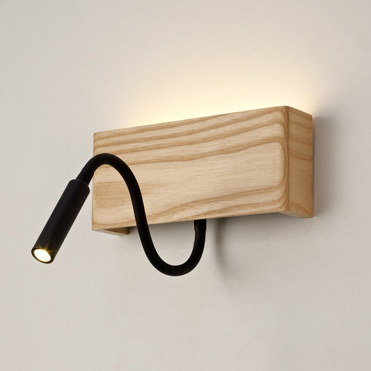 Aplique Ravel fabricado en madera color negro mate
