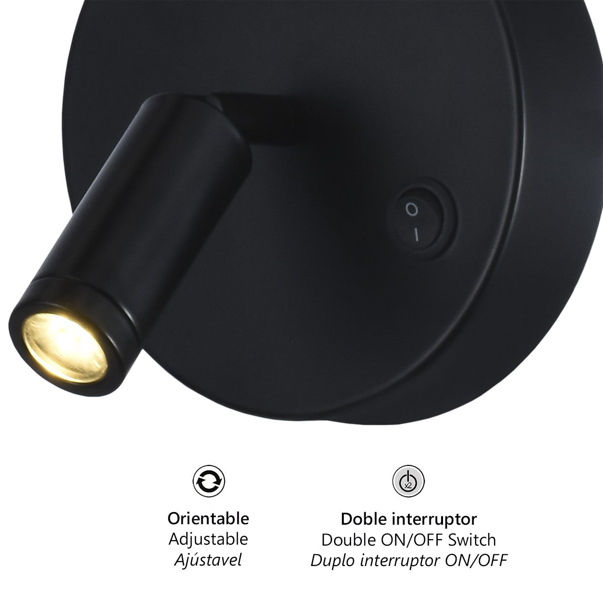 Medidas aplique Oregon blanco AJP Alemar (Ref. 11346) - Luz cálida 3000K. luzguru.com