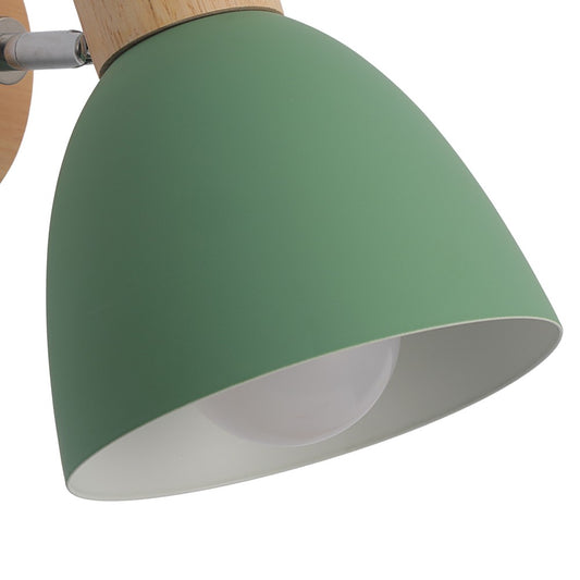 Aplique Nami fabricado en madera y metal color verde