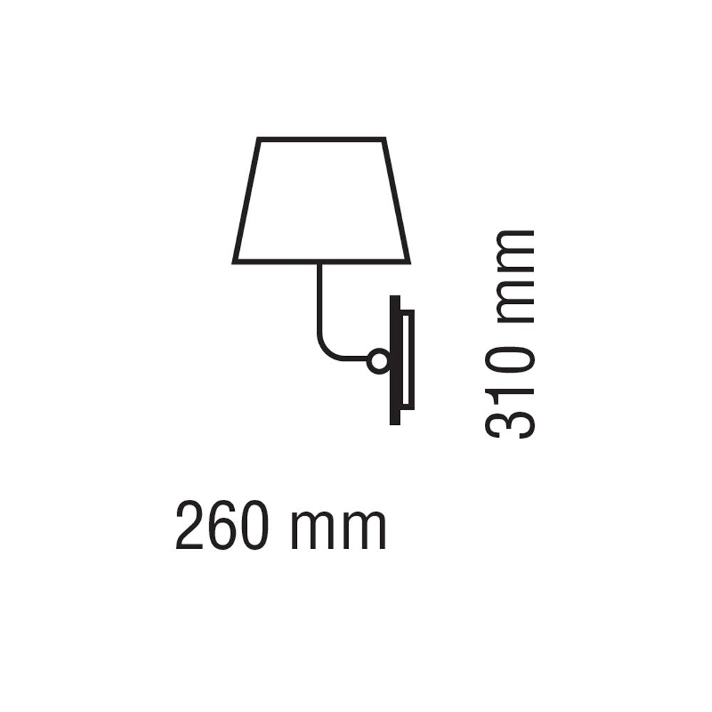 Lámpara de pared elegante ideal para dormitorio o recibidor