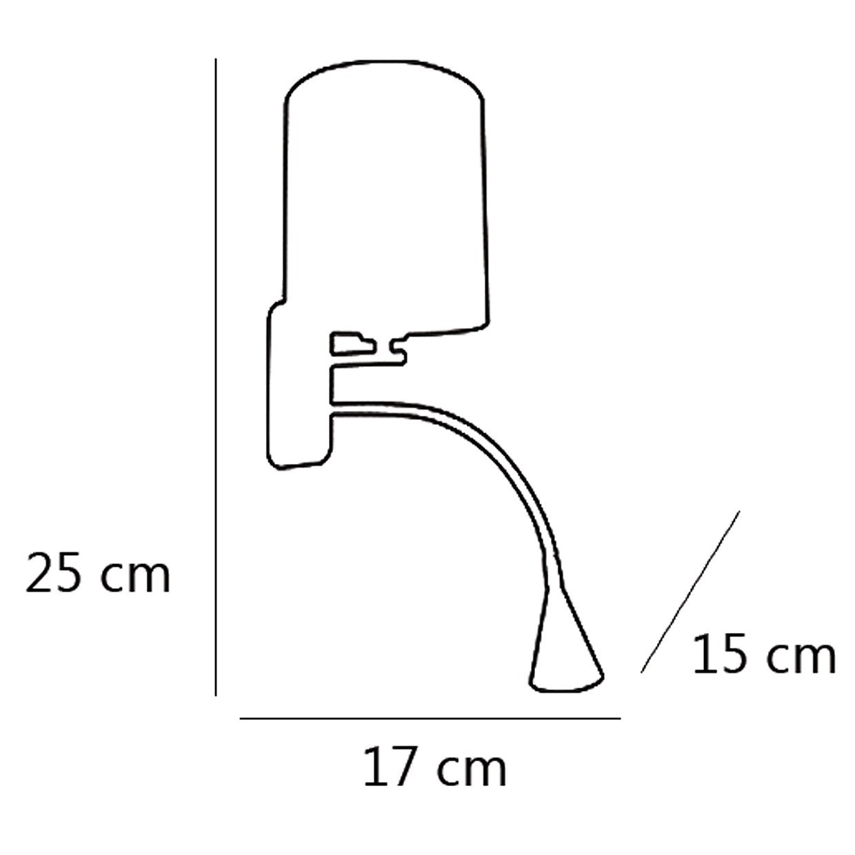 Medidas aplique pared Resort LED 3W AJP/Alemar Ref. 10430 - luzguru.com