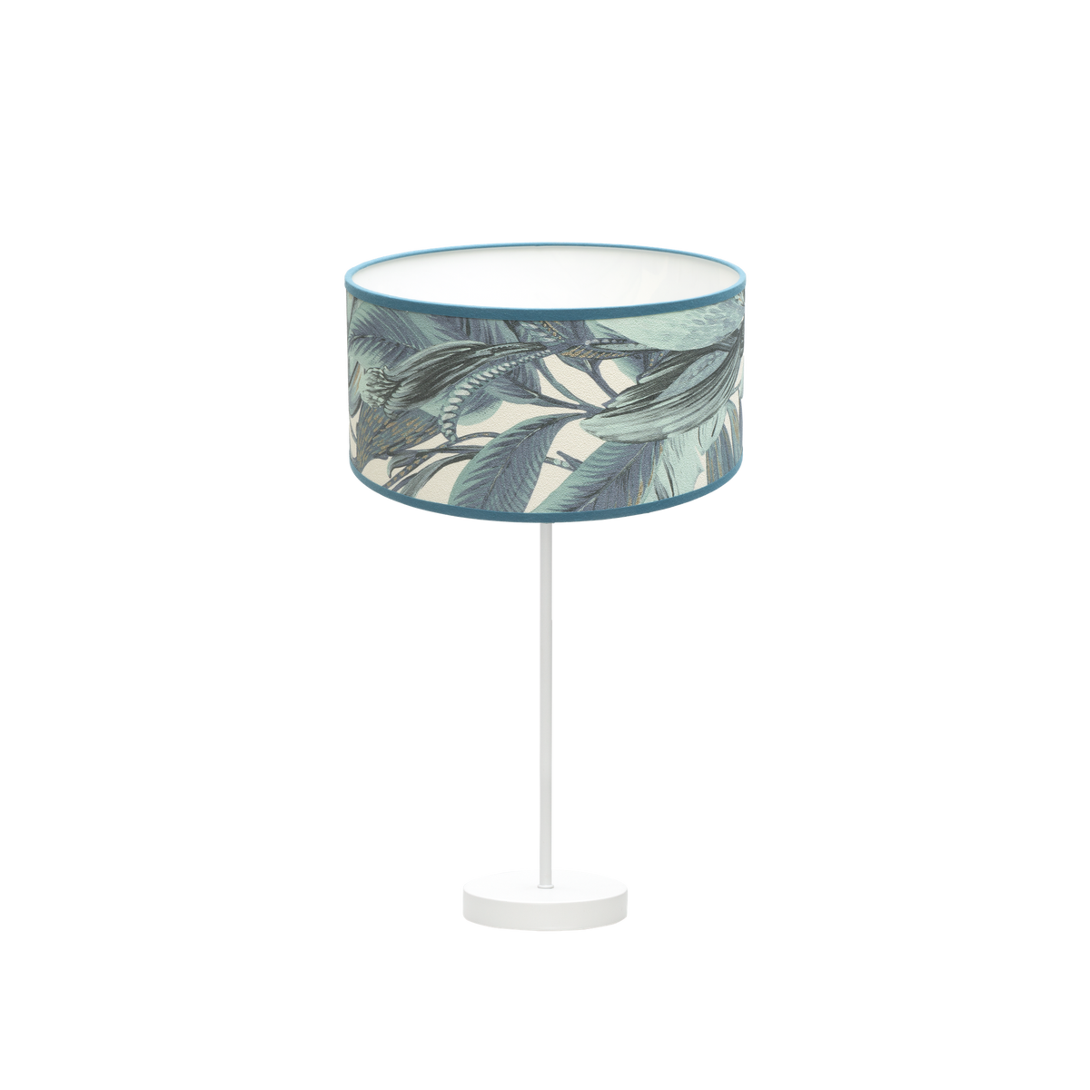 Lámpara de Sobremesa Argel Alto 63 cm Pantalla Hoja Azul Fabrilamp - vista principal | Fabrilamp / Abrila · Ref. 227071108