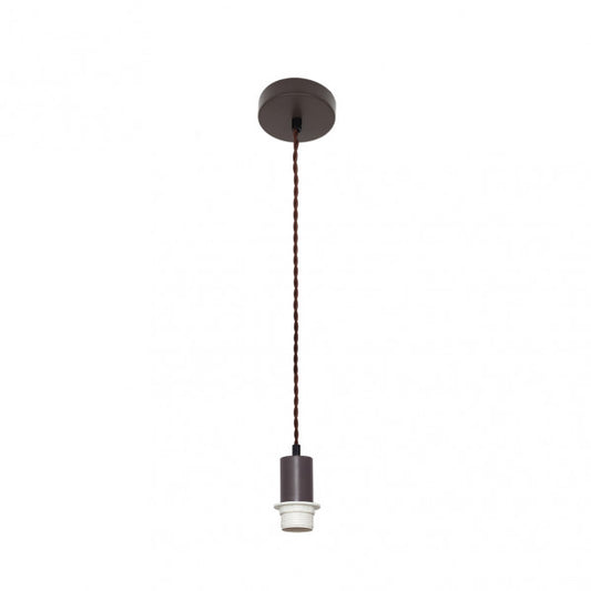 Armazón Colgante CARA para Pantalla E27 Marrón Regulable 100 cm Fabrilamp - vista principal | Fabrilamp / Abrila · Ref. 20139PAC2