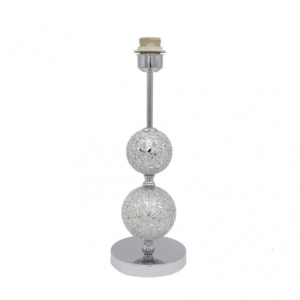 Lámpara de Sobremesa Ubeda 43 cm Cristal Cromo Fabrilamp - vista principal | Fabrilamp / Abrila