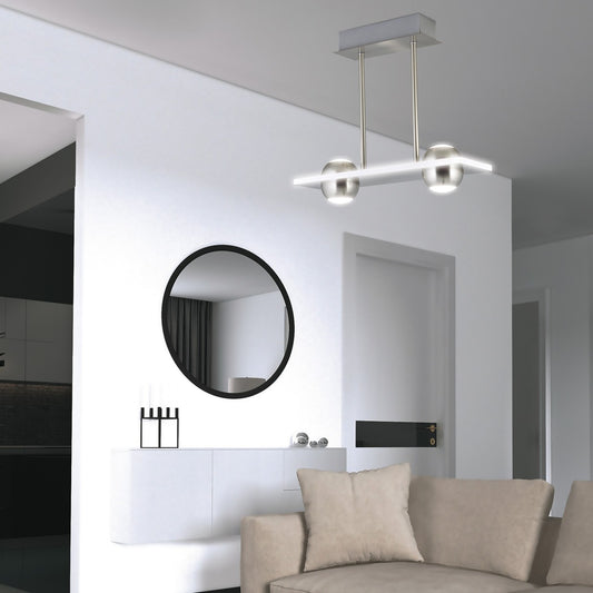 Medidas Barra LED Fanton 24W AJP/Alemar Ref. 60217 - Iluminación moderna, níquel satinado. LuzGuru.com