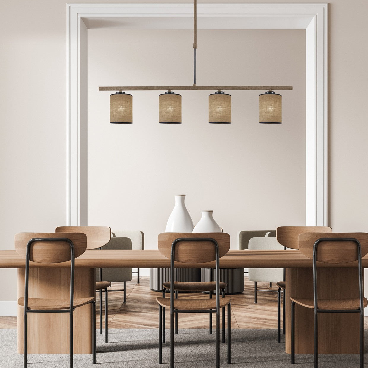 Medidas Barra de Luces Berta Negra 4x60W E-27 - AJP/Alemar (Ref. 11808) - LuzGuru.com