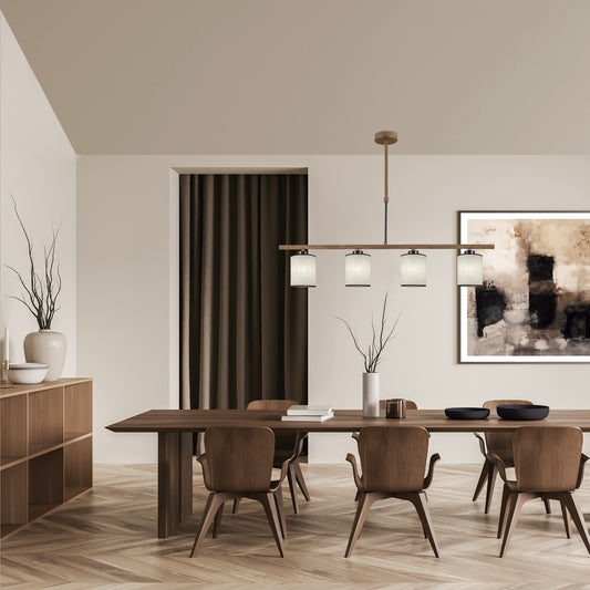 Medidas Barra Luces Berta Negra Moderna AJP/Alemar Ref. 11204 - luzguru.com
