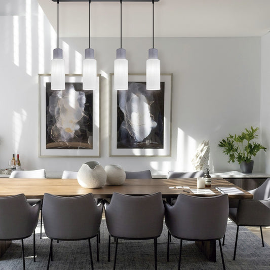 Medidas Barra de Luz Kilian 4L Blanco/Gris AJP/Alemar Ref. 11775 - LuzGuru