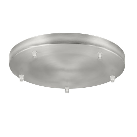 Base redonda 5L níquel satinado AJP/Alemar - Ref. 60317. Medidas de la colección PERSONALIZA. luzguru.com