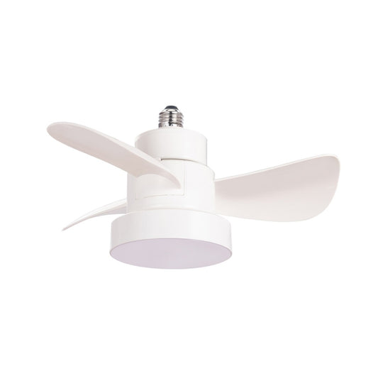 Ventilador Bayad fabricado en acero color blanco con aspas ABS