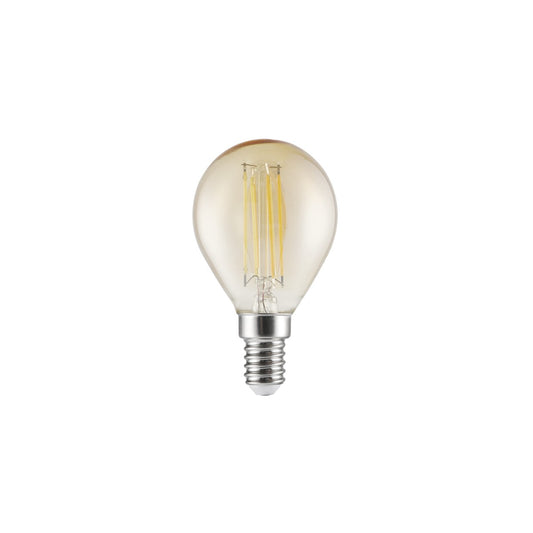 Medidas Bombilla LED Esférica Ámbar 6W AJP/Alemar Ref. FS0066 - luzguru.com