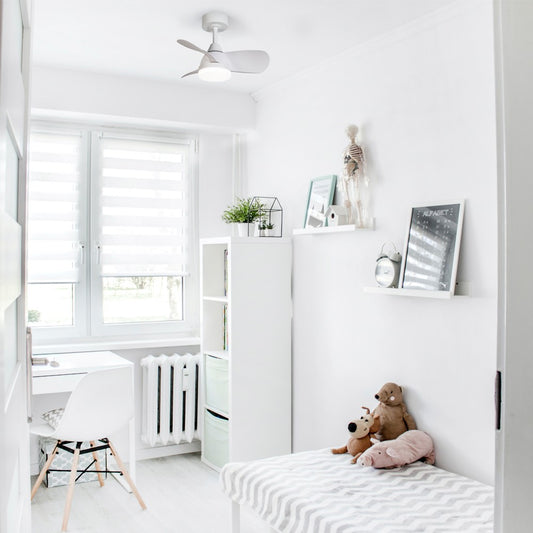 Ventilador Byan Mini fabricado en Acero color Blanco