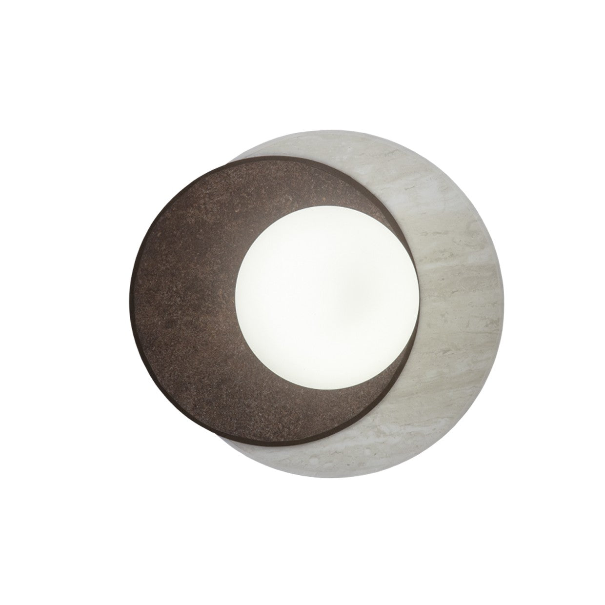 Aplique pared Wanda mármol óxido ALEMAR con tulipa cristal opal - Vista principal