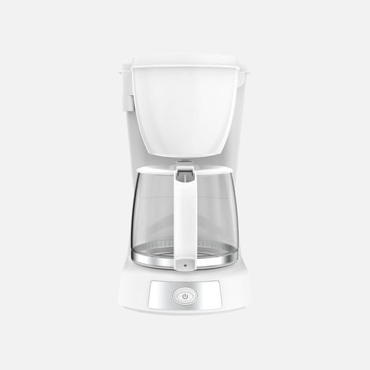 Cafetera de Goteo Valkiria 12 Tazas 680 W Blanco Fabrilamp instalada en ambiente decorativo de salón o dormitorio | Fabrilamp / Abrila