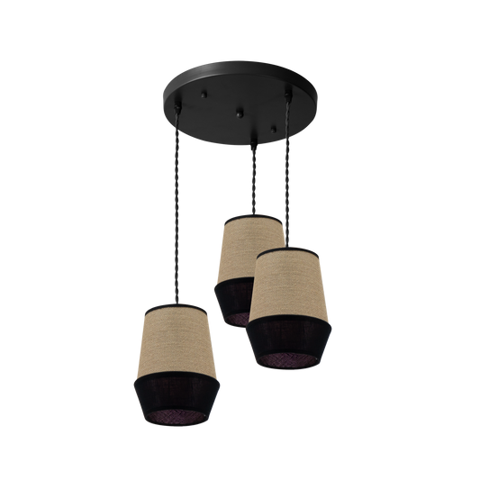 Plafón Tejido Bombilla Campana Saco / Negro – vista principal · Ref. 173983009