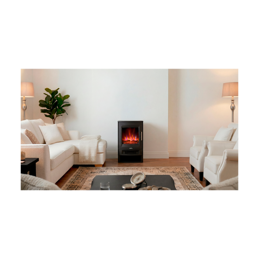 Termoventilador Cerámico Candor 1800 W Efecto Llama Negro Fabrilamp - vista principal | Fabrilamp / Abrila · Ref. 279621809