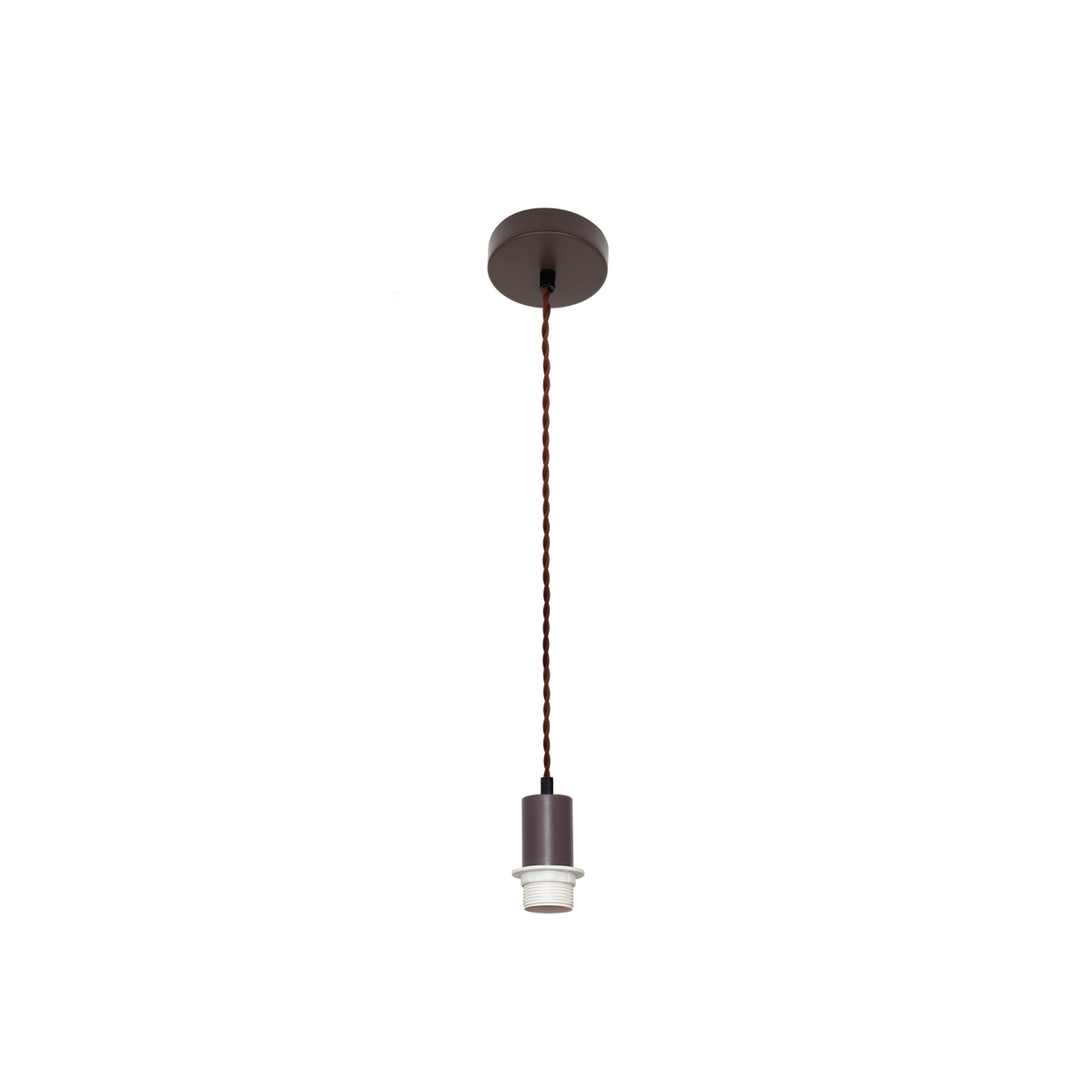 Armazón Colgante para Pantalla CARA Marrón con Cuerda Trenzada Fabrilamp - vista principal | Fabrilamp / Abrila · Ref. 20139PAC2