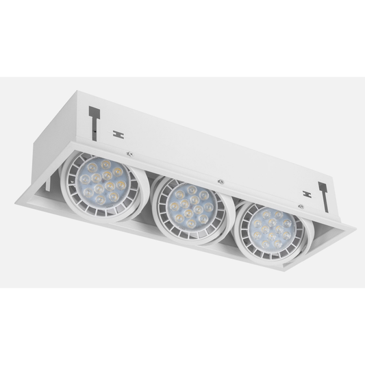 Foco Empotrable Kardan Cesar Triple 3xR111 Blanco Fabrilamp - imagen 2 | Fabrilamp / Abrila · Ref. 092383001