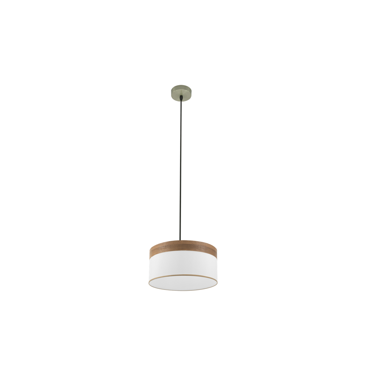 Lámpara Colgante Cloe 40 cm Cuero y Madera Oscura Fabrilamp - vista principal | Fabrilamp / Abrila · Ref. 175494084