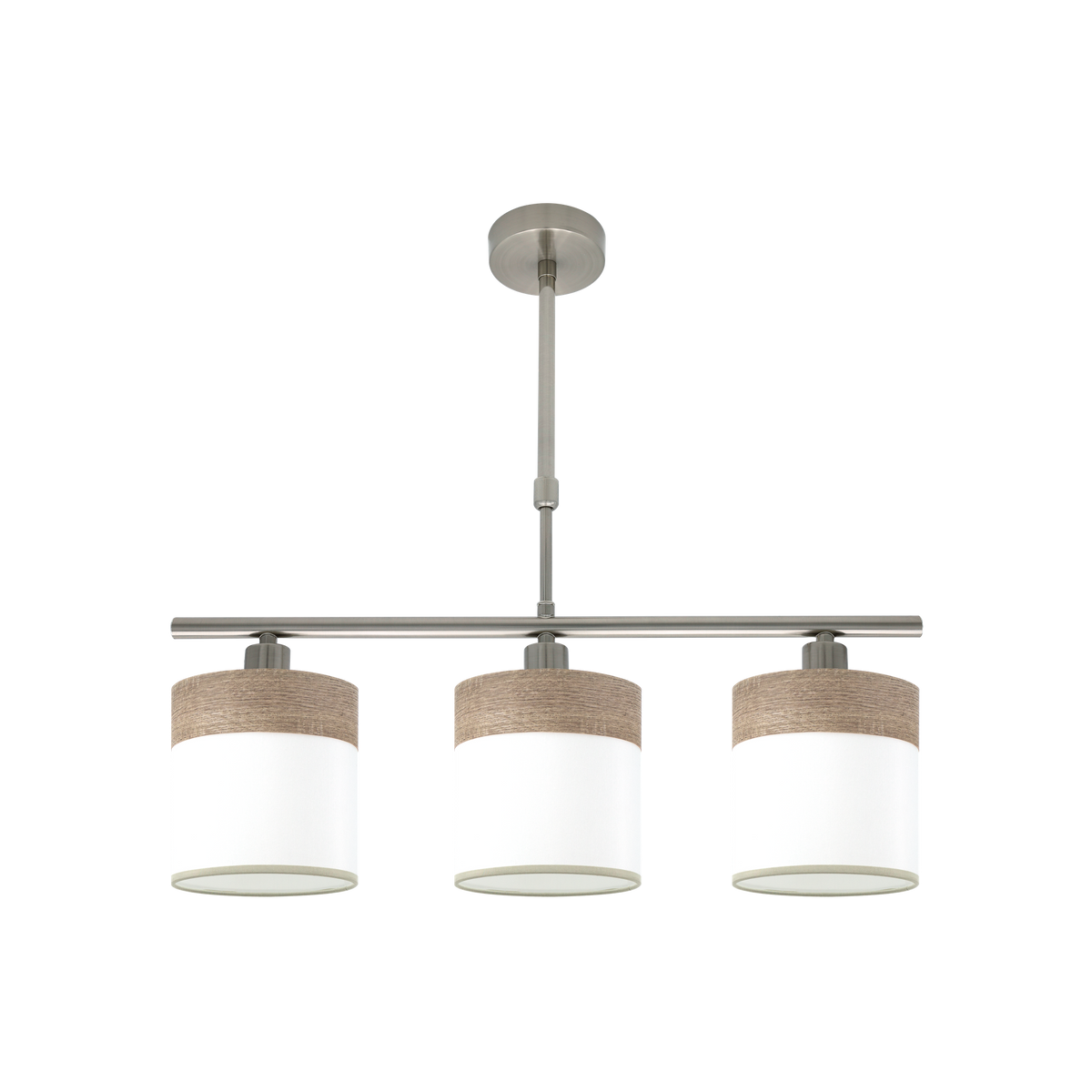 Regleta de Pared Cloe 3 Luces E14 Níquel y Madera Gris Fabrilamp - vista principal | Fabrilamp / Abrila · Ref. 175453083