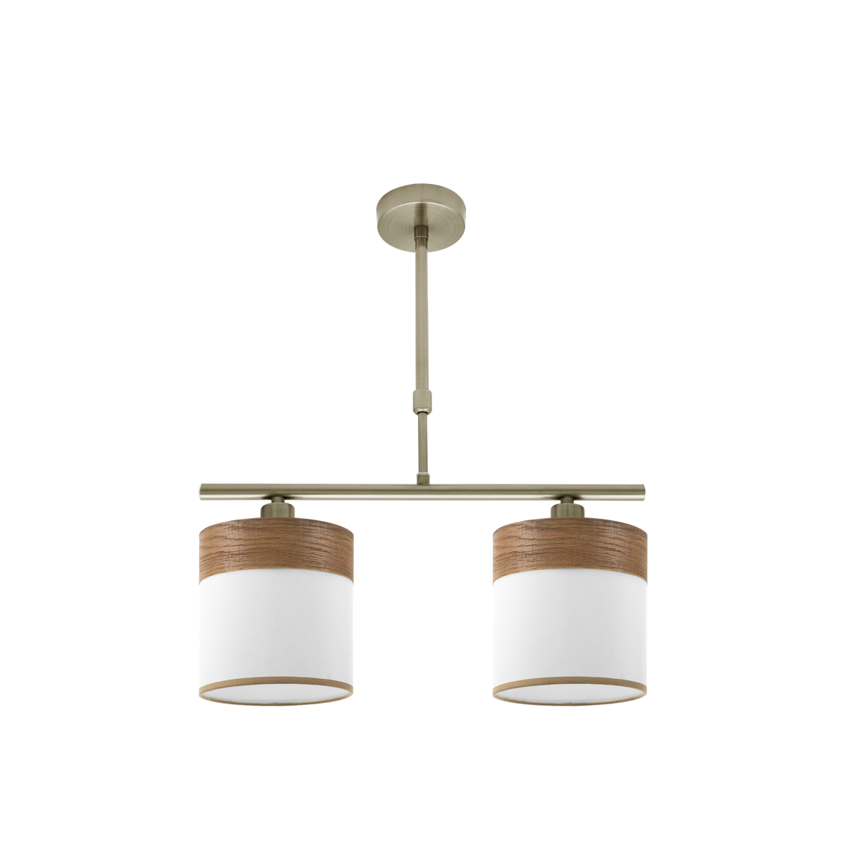 Lámpara de Pared Cloe 2 Luces E14 Cuero y Madera Oscura Fabrilamp - vista principal | Fabrilamp / Abrila · Ref. 175452084