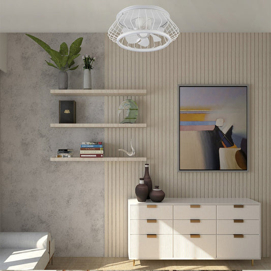 Ventilador de Techo con Plafón LED Cobra Blanco 50W CristalRecord - imagen 2 | CristalRecord