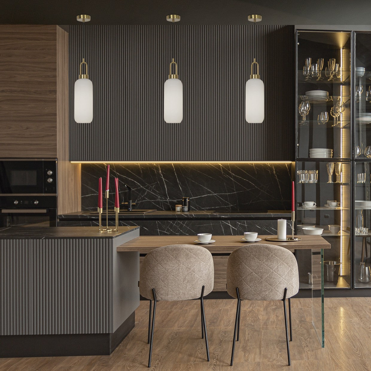 Medidas colgante BRIT 11258 de AJP/Alemar. Latón y opal. Diseño vintage. LuzGuru.