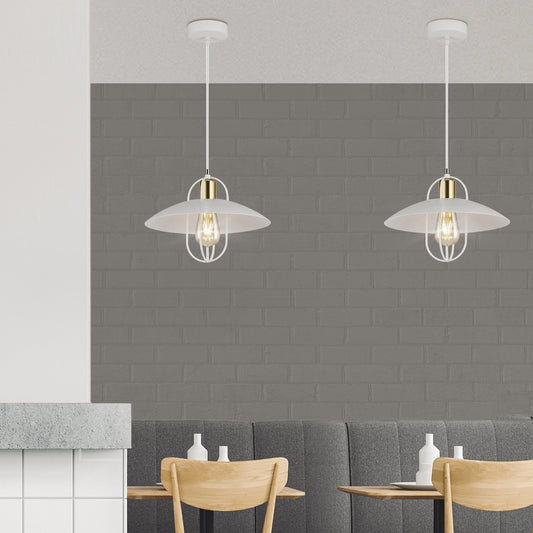 Medidas Colgante Telmo Blanco-Oro AJP/Alemar Ref. 10950 - LuzGuru