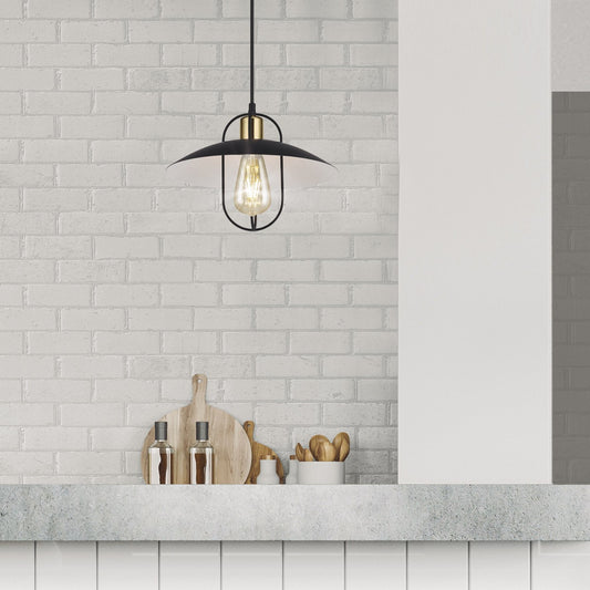 Medidas Colgante Telmo Negro-Oro AJP/Alemar Ref. 10949 - LuzGuru