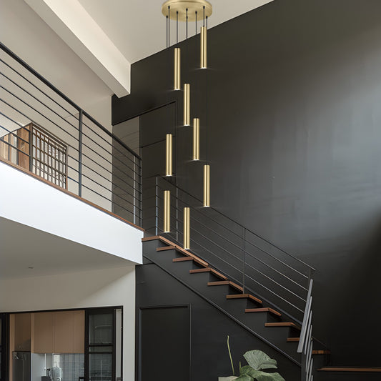 Colgante 8 luces Antia Latón AJP/Alemar Ref. 11749 - Medidas detalladas. LuzGuru.com