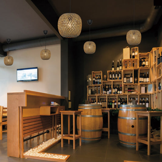 Medidas Colgante Alguero Bambu Natural AJP/Alemar Ref. 11158 - luzguru.com