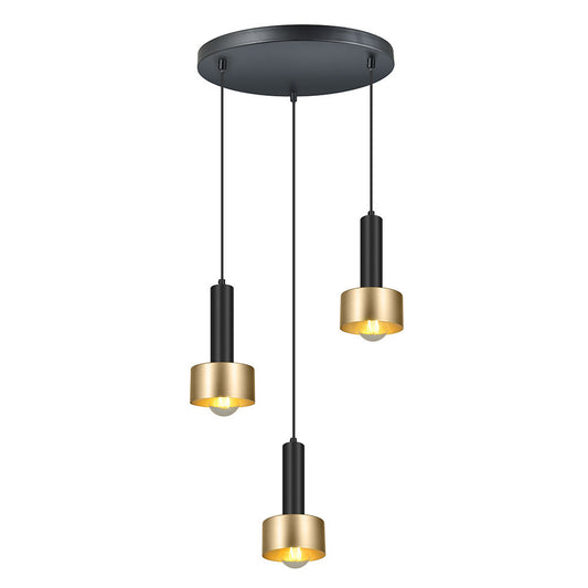 Lámpara Allende fabricada en metal y aluminio color negro y oro