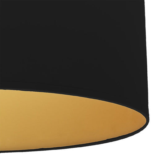 Colgante Anuska fabricado en Metal y Textil color Negro y Oro