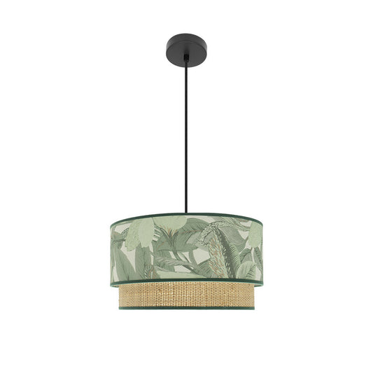 Lámpara CONGO fabricada en Metal color Negro/Verde-Natural